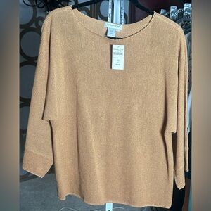 Coldwater Creek Textured Knit Sweater XL Kimono Sleeve Lightweight